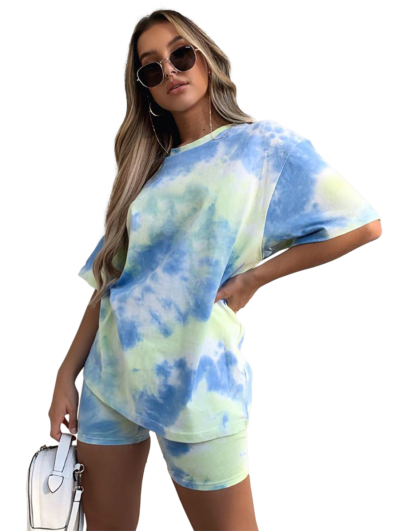 A CASUAL TIE DYE TOP AND SHORT SET | JUST4UNIQUE