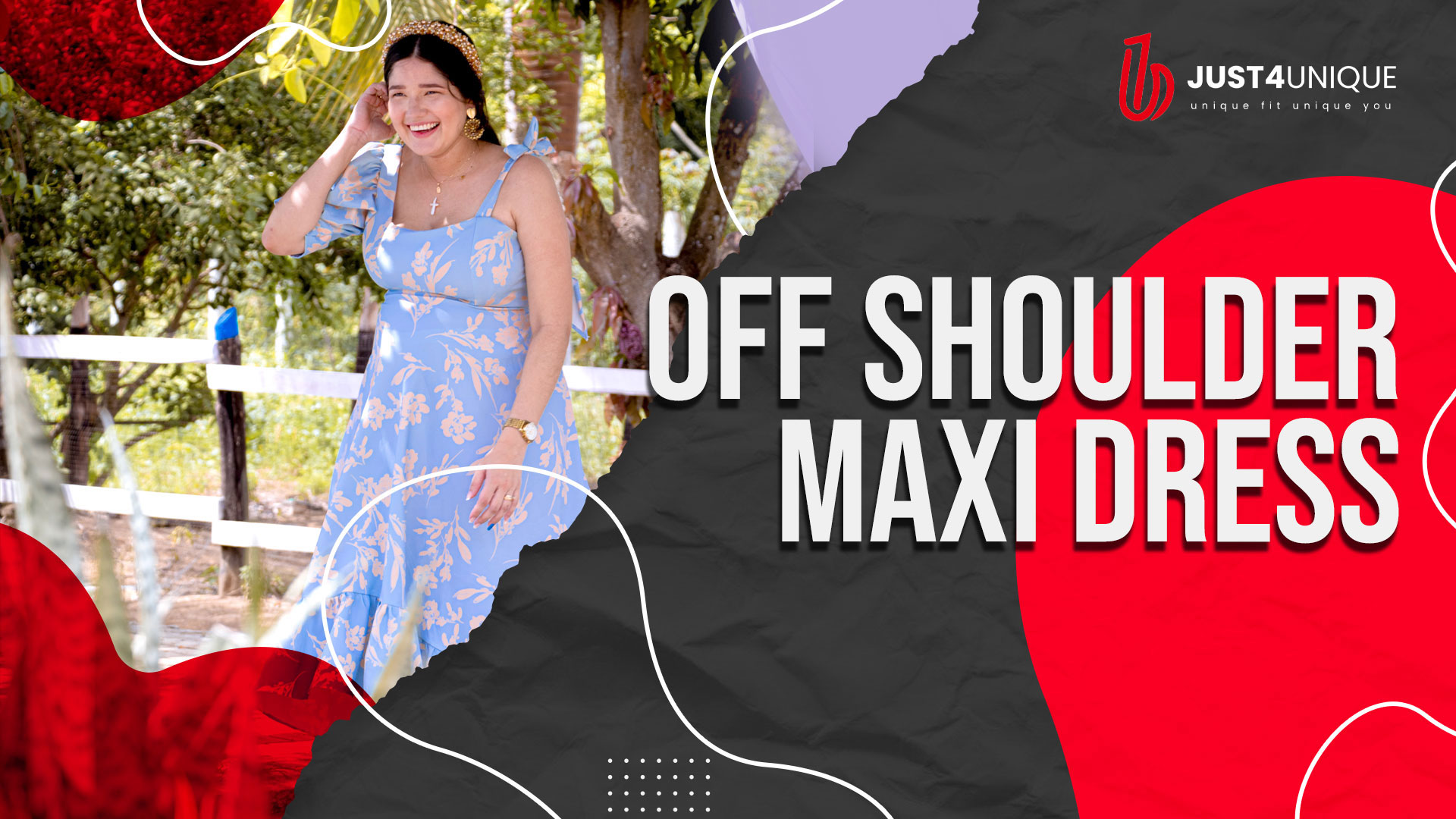 Off Shoulder Maxi Dress