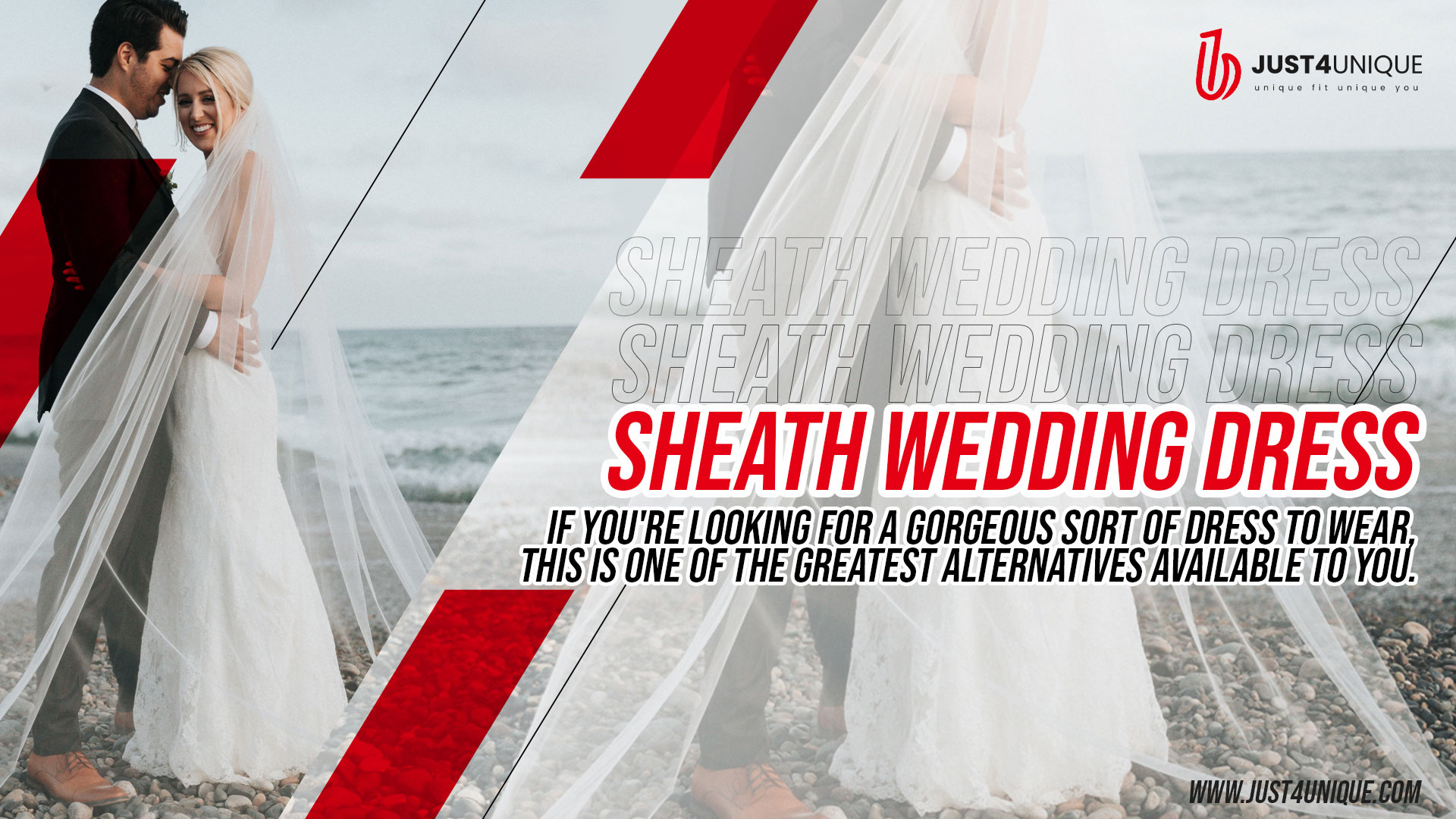 Sheath wedding dress