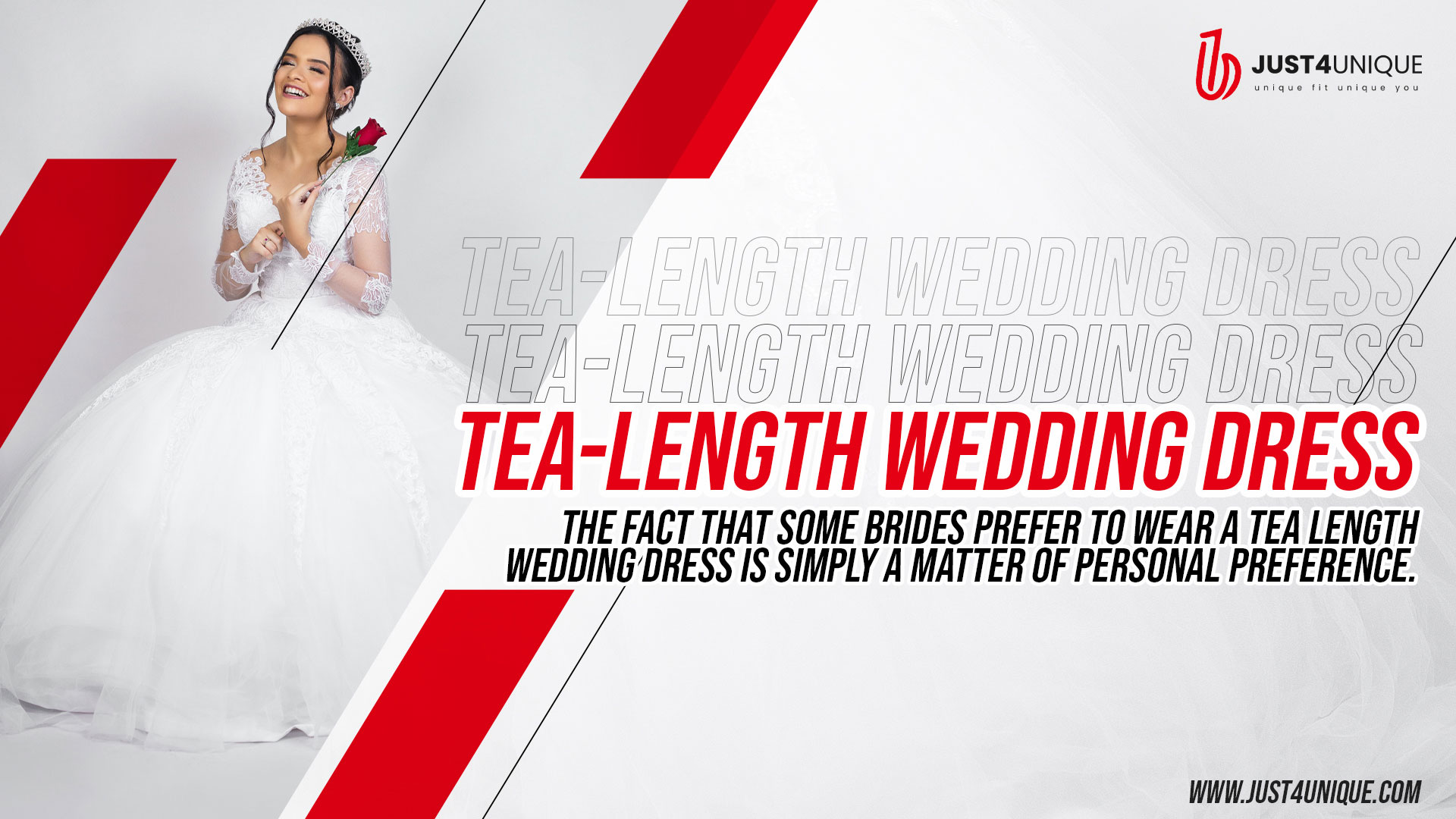 Tea-length wedding dress