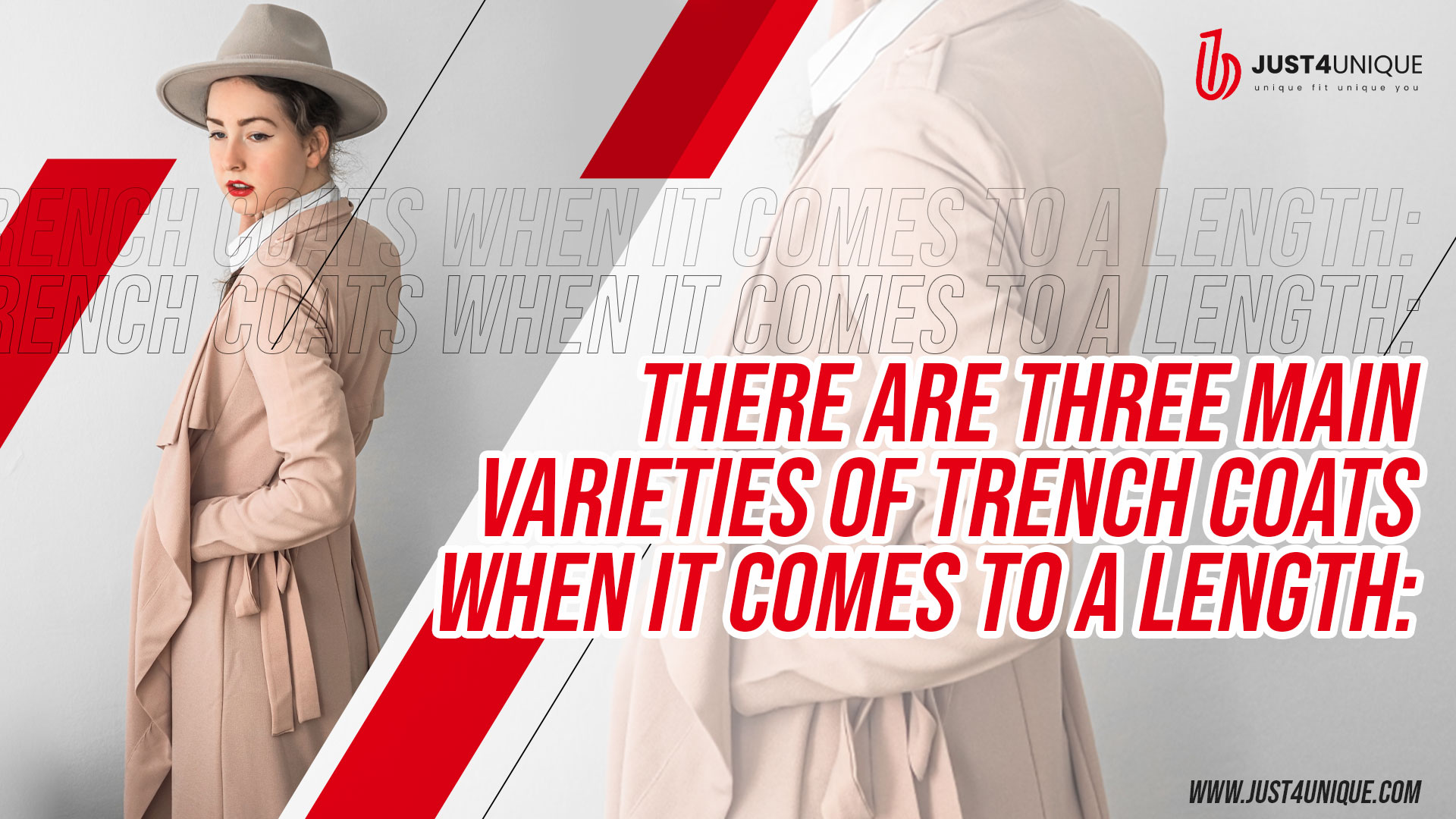 There are three main varieties of trench coats